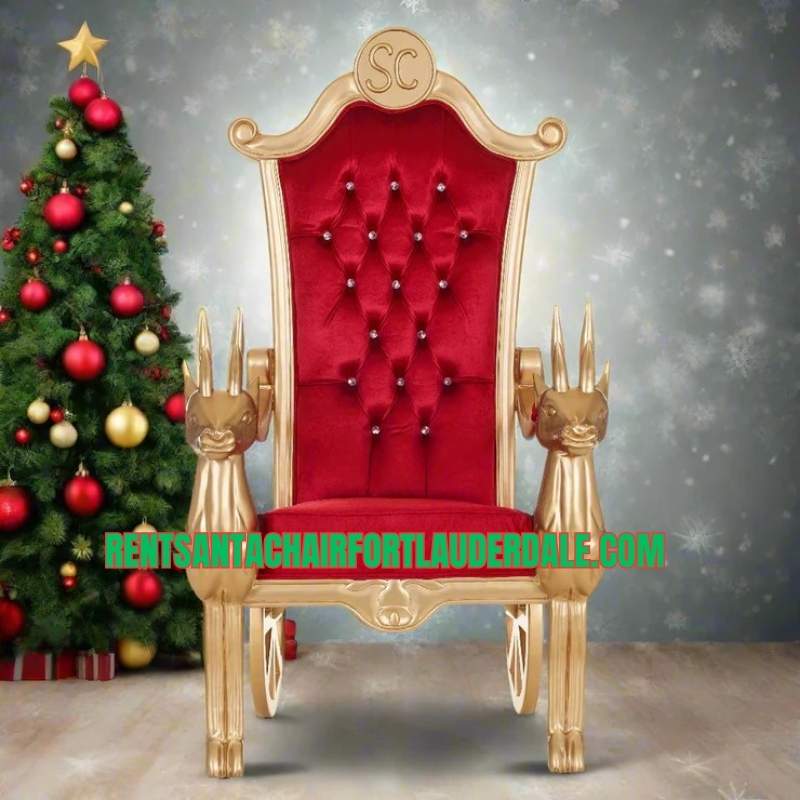 Hire a Santa chair in Broward County for holiday events and photos